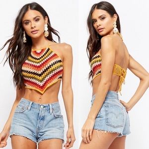Chevron Crochet Crop Top
